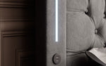 Lade das Bild in den Galerie-Viewer, Elegance Boxspringbett Samt LED USB – Luxus Schlafzimmer mit Stauraum
