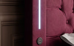 Lade das Bild in den Galerie-Viewer, Elegance Boxspringbett Samt LED USB – Luxus Schlafzimmer mit Stauraum
