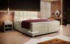 Luxuriöses Milano Boxspringbett: LED-Beleuchtung, Kunstlederbezug, Chromfüße – Optimaler Schlaf