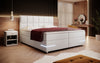 Luxuriöses Milano Boxspringbett: LED-Beleuchtung, Kunstlederbezug, Chromfüße – Optimaler Schlaf