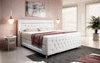 Paradis Boxspringbett mit LED-Beleuchtung, USB-Anschlüssen, Chromfüßen und luxuriösem Samt