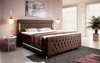 Paradis Boxspringbett mit LED-Beleuchtung, USB-Anschlüssen, Chromfüßen und luxuriösem Samt