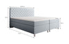 Luxuriöses Samt Boxspringbett Shabby Chic | Integrierter Stauraum | Optimaler Schlafkomfort