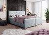 Luxuriöses Samt Boxspringbett Shabby Chic | Integrierter Stauraum | Optimaler Schlafkomfort