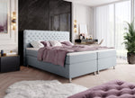 Lade das Bild in den Galerie-Viewer, Luxuriöses Samt Boxspringbett Shabby Chic | Integrierter Stauraum | Optimaler Schlafkomfort
