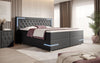 Verona Boxspringbett: Stilvolles Kunstleder, LED-Licht, Stauraum, Top-Schlafkomfort