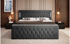 Elegance Boxspringbett Samt LED USB – Luxus Schlafzimmer mit Stauraum