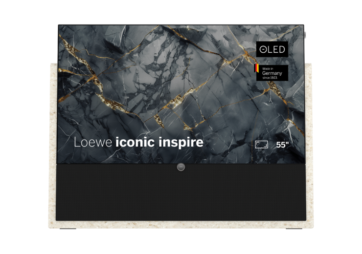 Loewe iconic inspire 55 Elfenbeinsand OLED Smart TV mit Soundbar