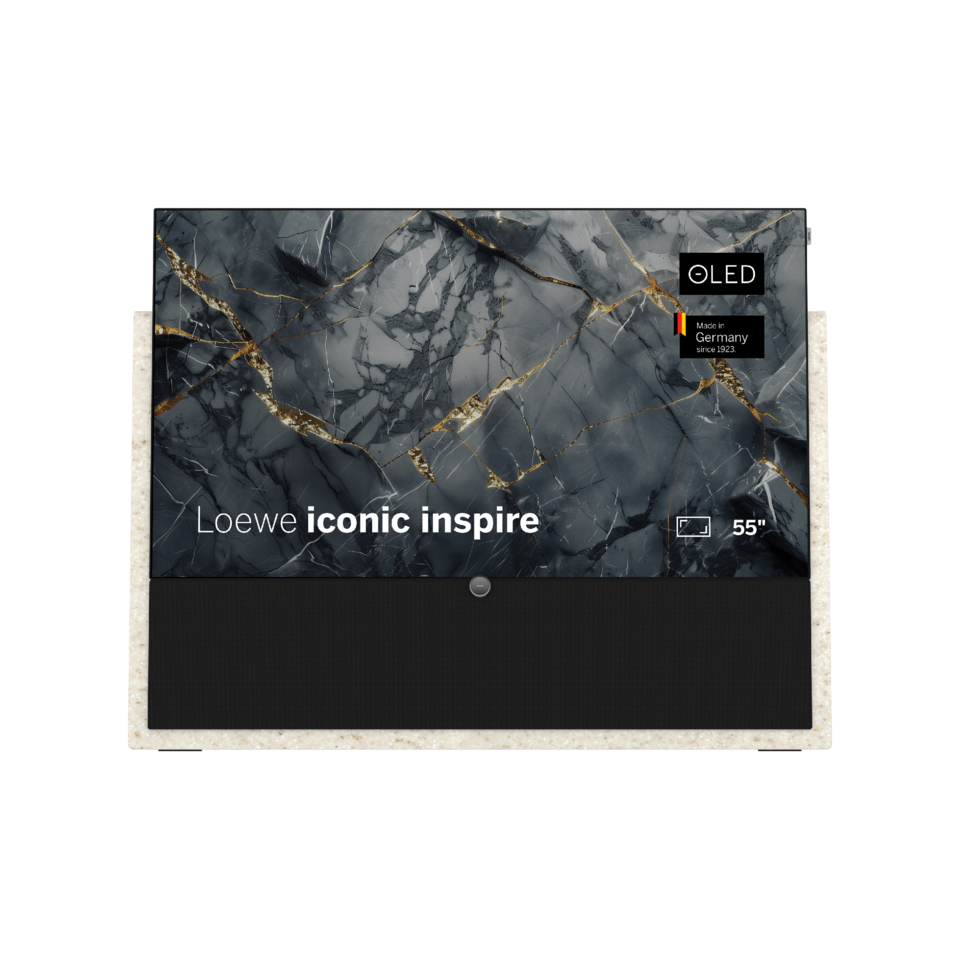 Loewe iconic inspire 55 Elfenbeinsand OLED Smart TV mit Soundbar