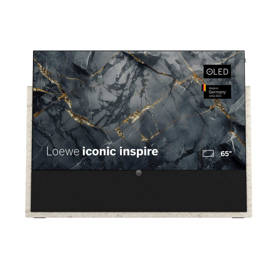 Loewe iconic inspire 65 Zoll OLED TV: Eleganter Kunststein, smartes Entertainment, beeindruckender Sound