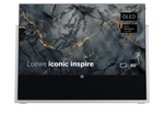 Lade das Bild in den Galerie-Viewer, Loewe iconic inspire 65 reinweiß OLED 4K Smart TV mit einzigartigem Stein-Design
