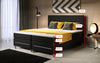 Luxuriöses Boxspringbett 'Rêve' mit LED-Beleuchtung, Matratze und Topper