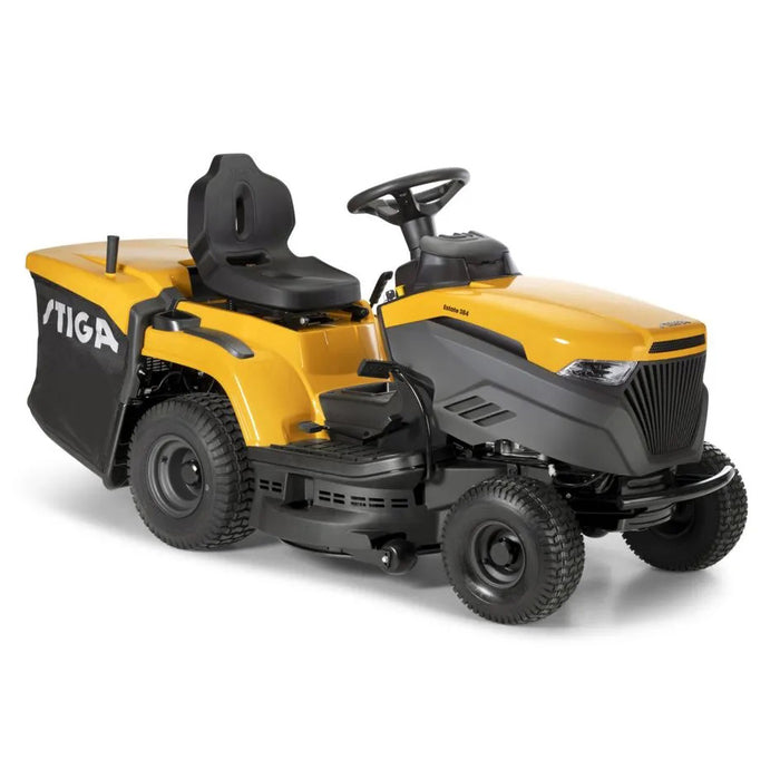 STIGA Estate 384 Essential Benzin Rasentraktor – 84cm Schnittbreite, Hydrostat, Mulchkit, 240L Fangkorb