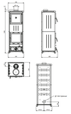 Nova Forno Stahl Holzofen: 12 kW, integrierter Backofen, modernes Design, hohe Effizienz