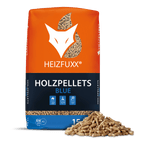 Lade das Bild in den Galerie-Viewer, Heizfuxx® Blue Holzpellets: ENplus A1 zertifiziert, Weichholz, hoher Heizwert, umweltfreundlich, 65x15kg Palette
