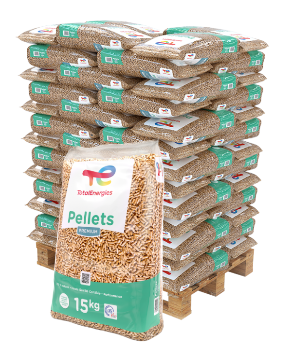 TotalEnergies Premium Holzpellets: Umweltfreundliche 990 kg Palette für Effiziente Wärme