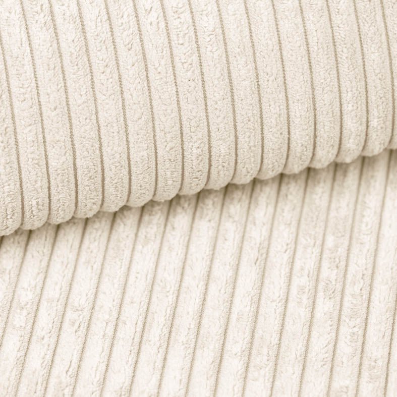 Luxuriöses Designer Polsterbett Elara aus Cord mit viel Stauraum