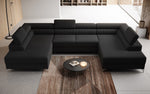 Lade das Bild in den Galerie-Viewer, Luxuriöses U-förmiges Bouclé Designersofa Aurea mit vielseitiger Schlaf- &amp; Klappfunktion
