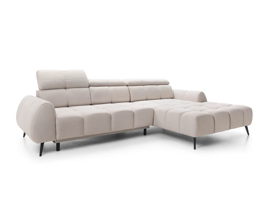 Luxuriöses Ecksofa Piano mit Elektrischer Schlaffunktion und Samtbezug