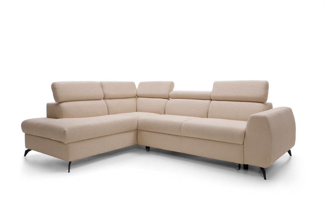 Stille Designer Ecksofa mit Schlaf- und Klappfunktion – Modernes Luxus-Wohnzimmer-Sofa