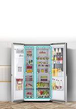 Lade das Bild in den Galerie-Viewer, LG InstaView Side-by-Side Kühlschrank mit Door-in-Door, Eis- und Wasserspender, 635L
