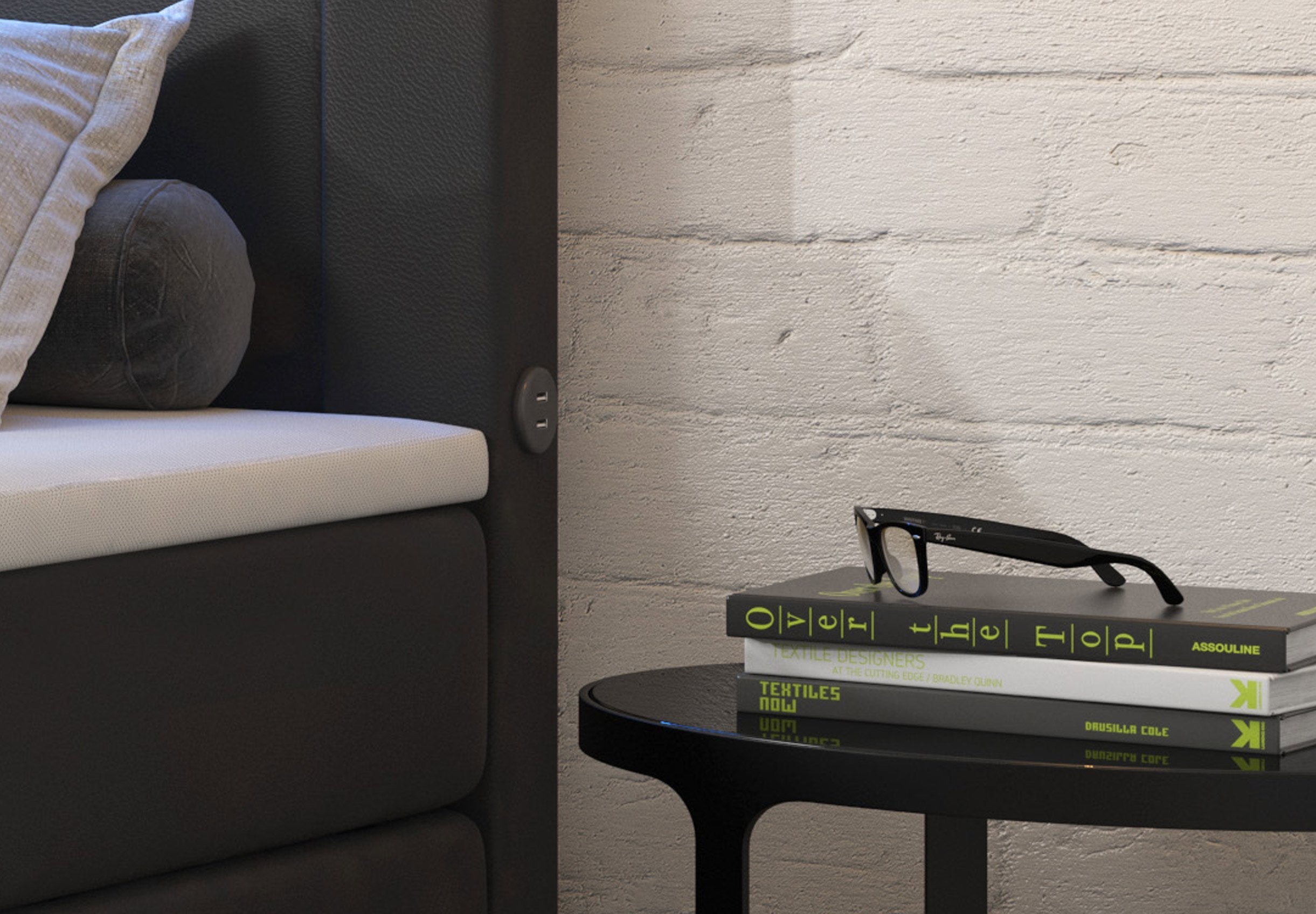Luxuriöses Repos Boxspringbett mit LED Beleuchtung, USB-Anschlüssen & Komfort-Matratze