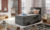 Luxuriöses Boxspringbett Relio mit Stauraum, 90x200 cm, Komfort Matratze, modernes Design