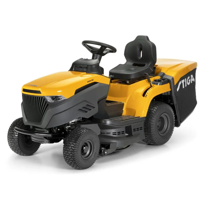 STIGA Estate 384 Essential Benzin Rasentraktor – 84cm Schnittbreite, Hydrostat, Mulchkit, 240L Fangkorb
