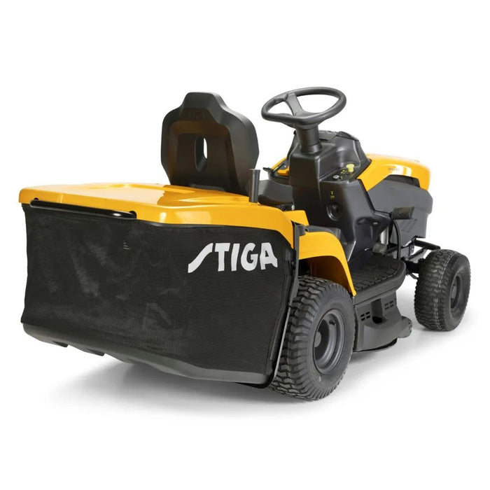 STIGA Estate 384 Essential Benzin Rasentraktor – 84cm Schnittbreite, Hydrostat, Mulchkit, 240L Fangkorb