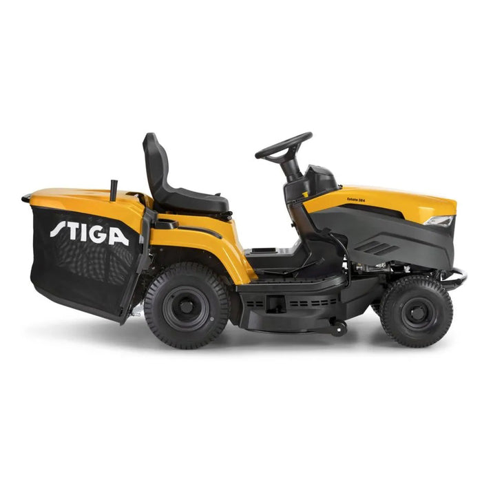 STIGA Estate 384 Essential Benzin Rasentraktor – 84cm Schnittbreite, Hydrostat, Mulchkit, 240L Fangkorb