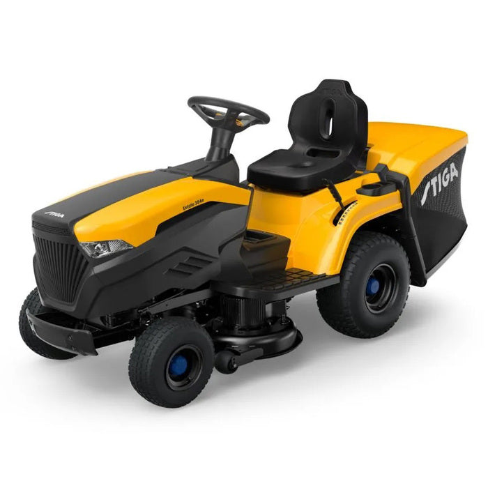 STIGA Estate 384e Akku-Rasentraktor Essential – Kraftvoll, leise, 84cm Schnitt, 48V Elektro-Power für 3000m²