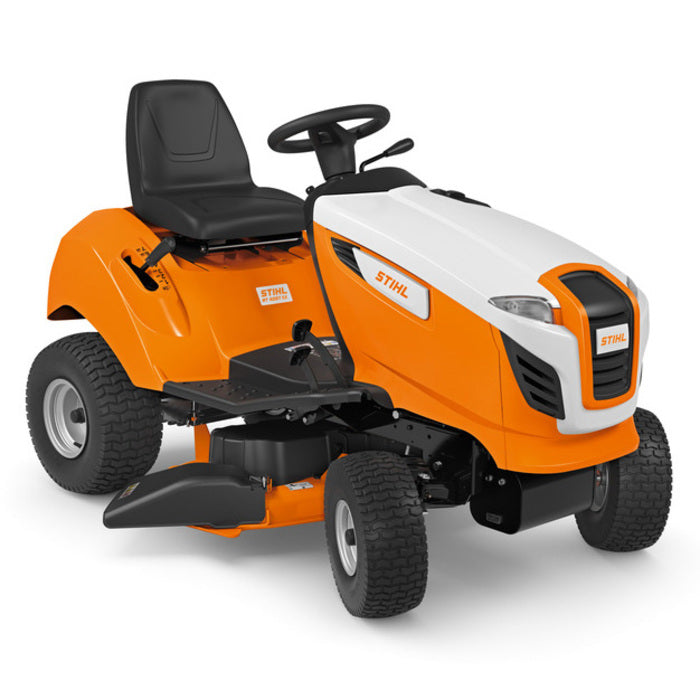 STIHL RT 4097 SX Rasentraktor: Kraftvoller Aufsitzmäher mit Seitenauswurf für große Flächen