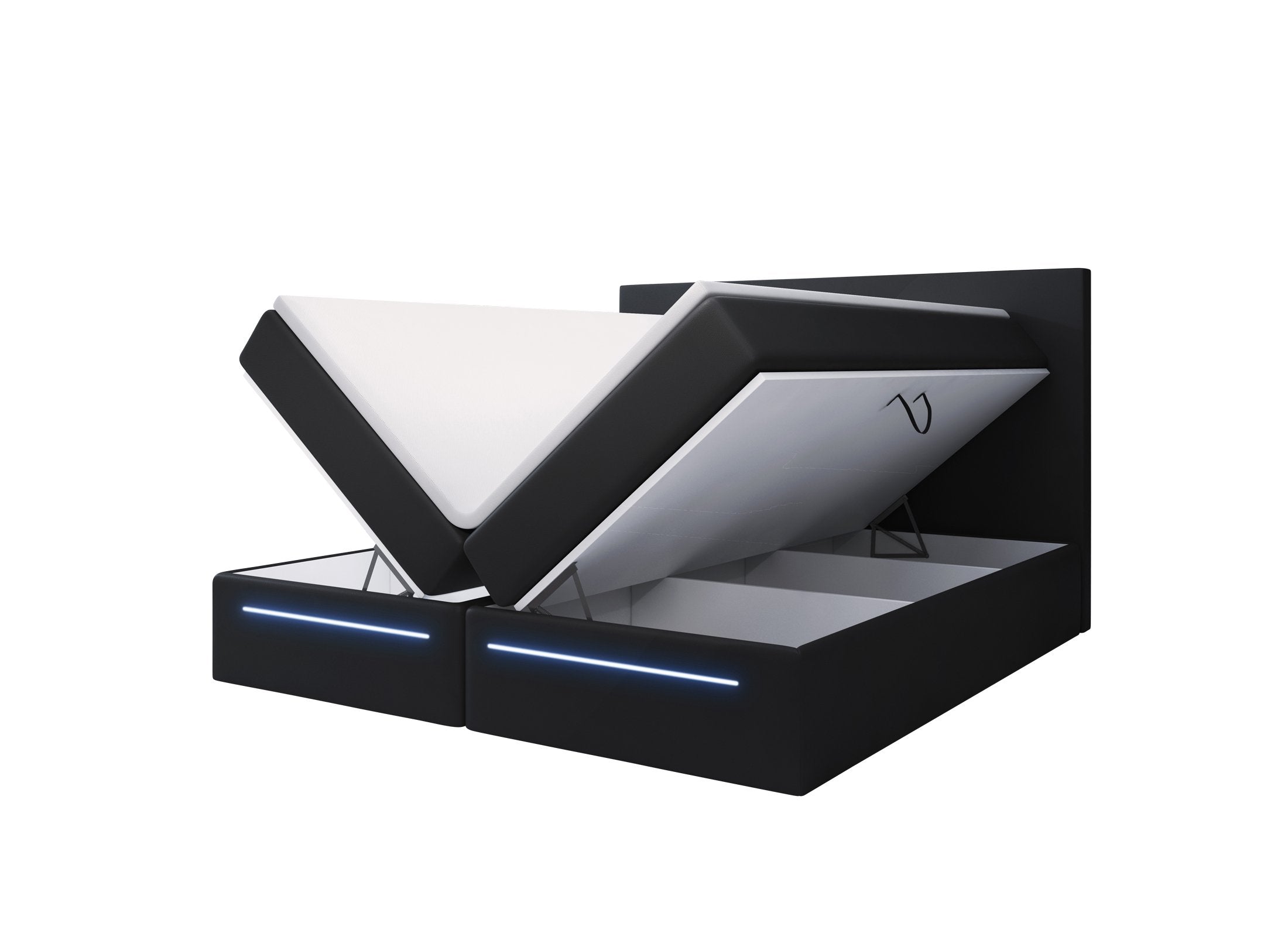 Luxuriöses Boxspringbett Séjour mit LED-Beleuchtung & Stauraum – Ultimativer Schlafkomfort