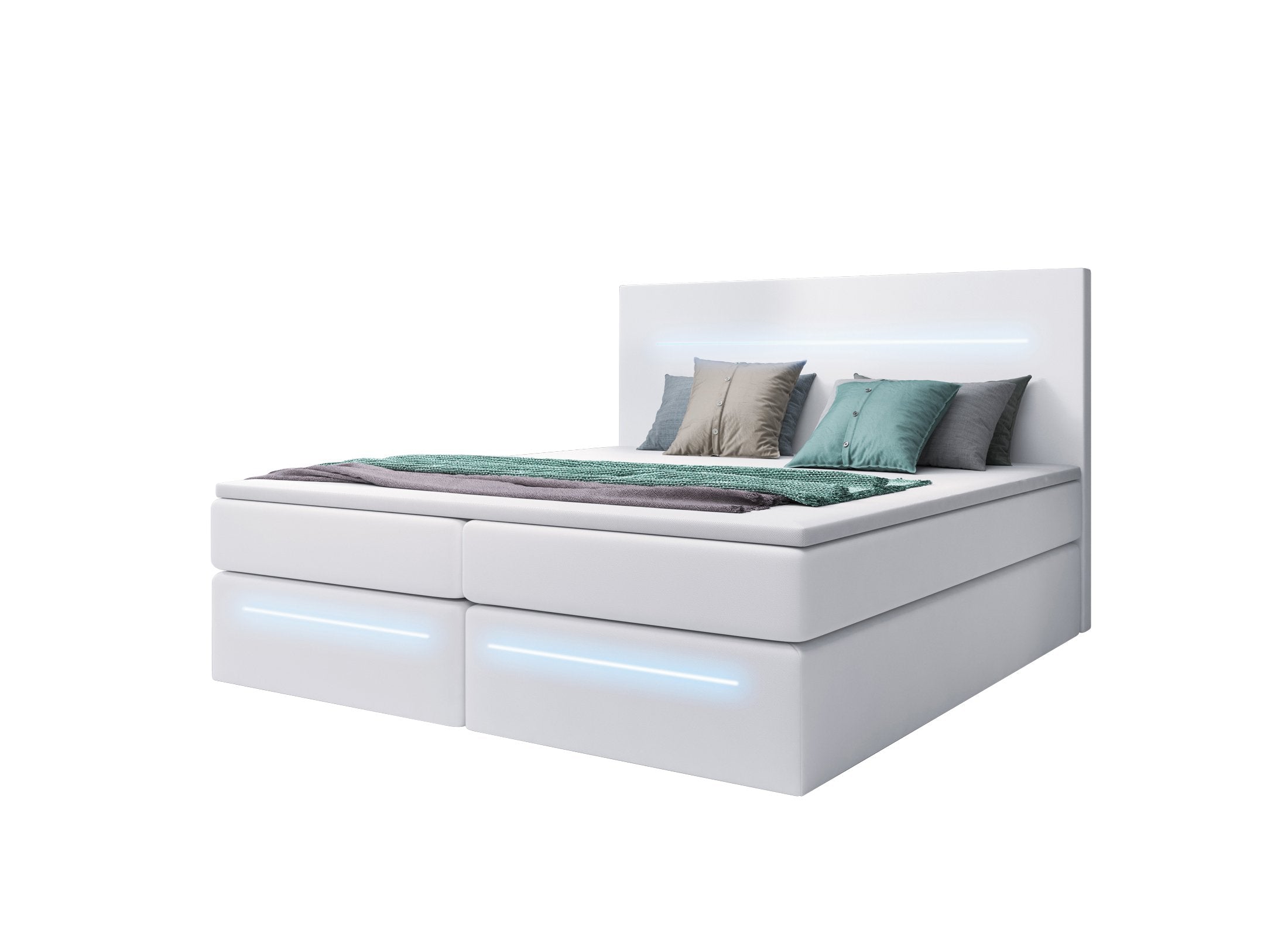 Luxuriöses Boxspringbett Séjour mit LED-Beleuchtung & Stauraum – Ultimativer Schlafkomfort