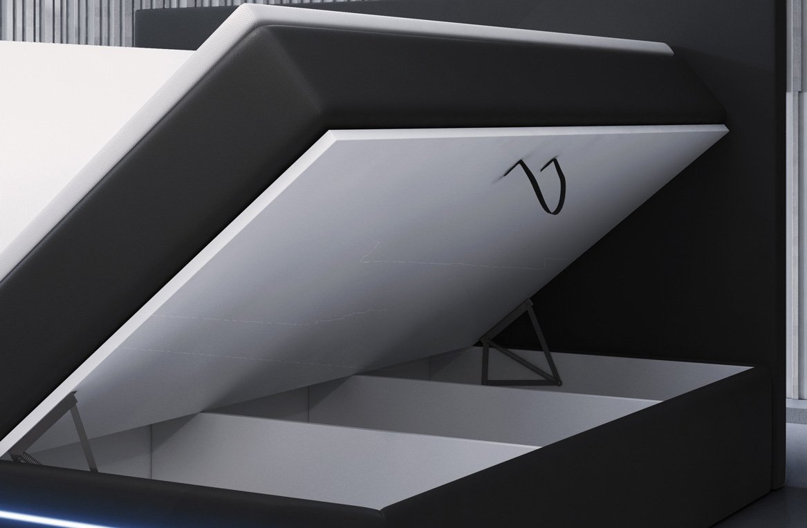 Luxuriöses Boxspringbett Séjour mit LED-Beleuchtung & Stauraum – Ultimativer Schlafkomfort