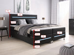 Lade das Bild in den Galerie-Viewer, Séjour Boxspringbett mit LED-Beleuchtung, Kunstleder, Komfort, Taschenfederkernmatratze
