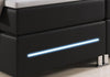 Séjour Boxspringbett mit LED-Beleuchtung, Kunstleder, Komfort, Taschenfederkernmatratze