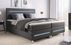 Séjour Boxspringbett mit LED-Beleuchtung, Kunstleder, Komfort, Taschenfederkernmatratze