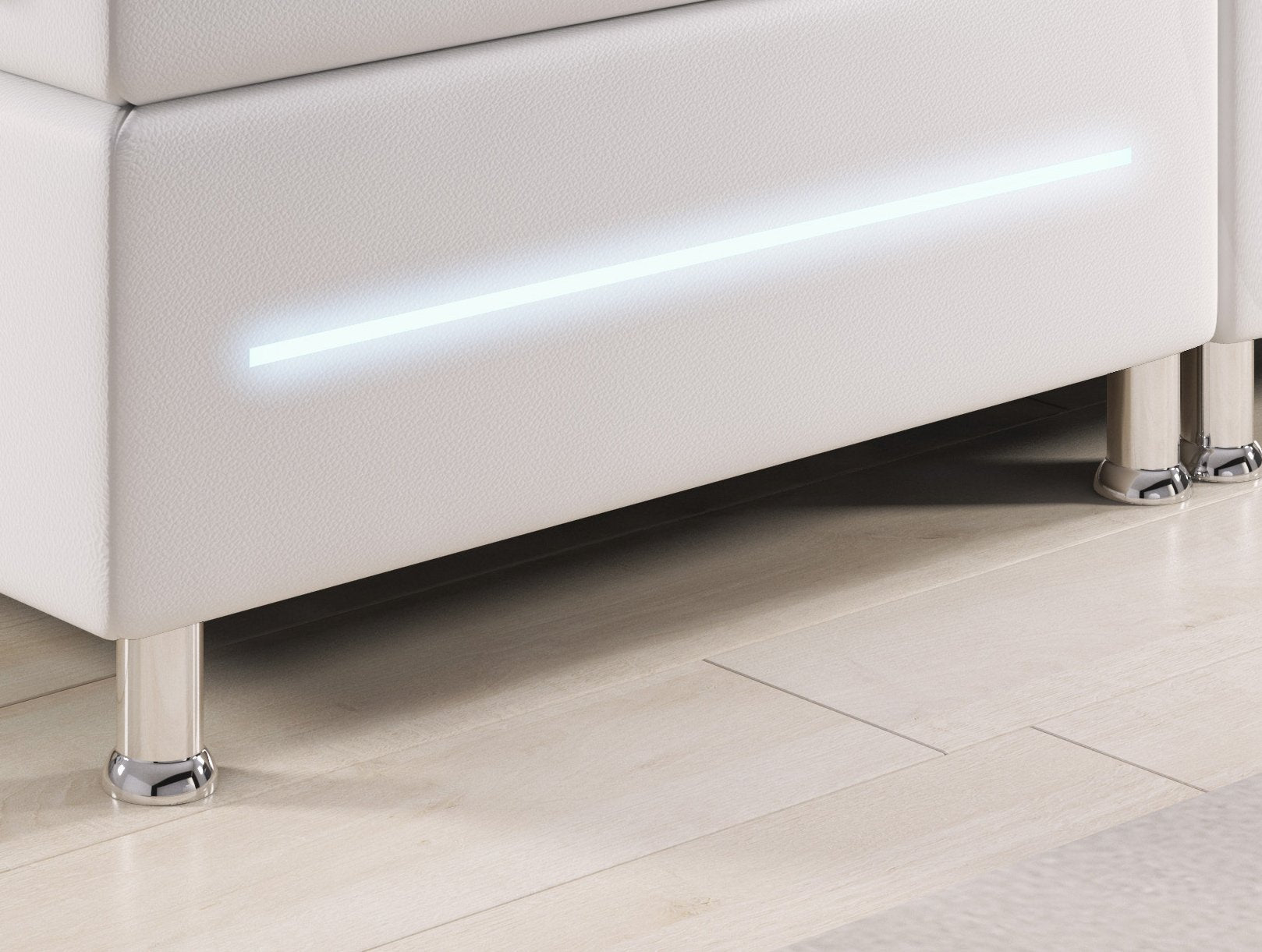 Séjour Boxspringbett mit LED-Beleuchtung, Kunstleder, Komfort, Taschenfederkernmatratze