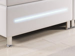 Lade das Bild in den Galerie-Viewer, Séjour Boxspringbett mit LED-Beleuchtung, Kunstleder, Komfort, Taschenfederkernmatratze
