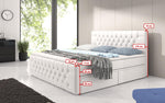 Lade das Bild in den Galerie-Viewer, Sognare Boxspringbett Luxus Komfort mit Stauraum Schubladen Chesterfield Design
