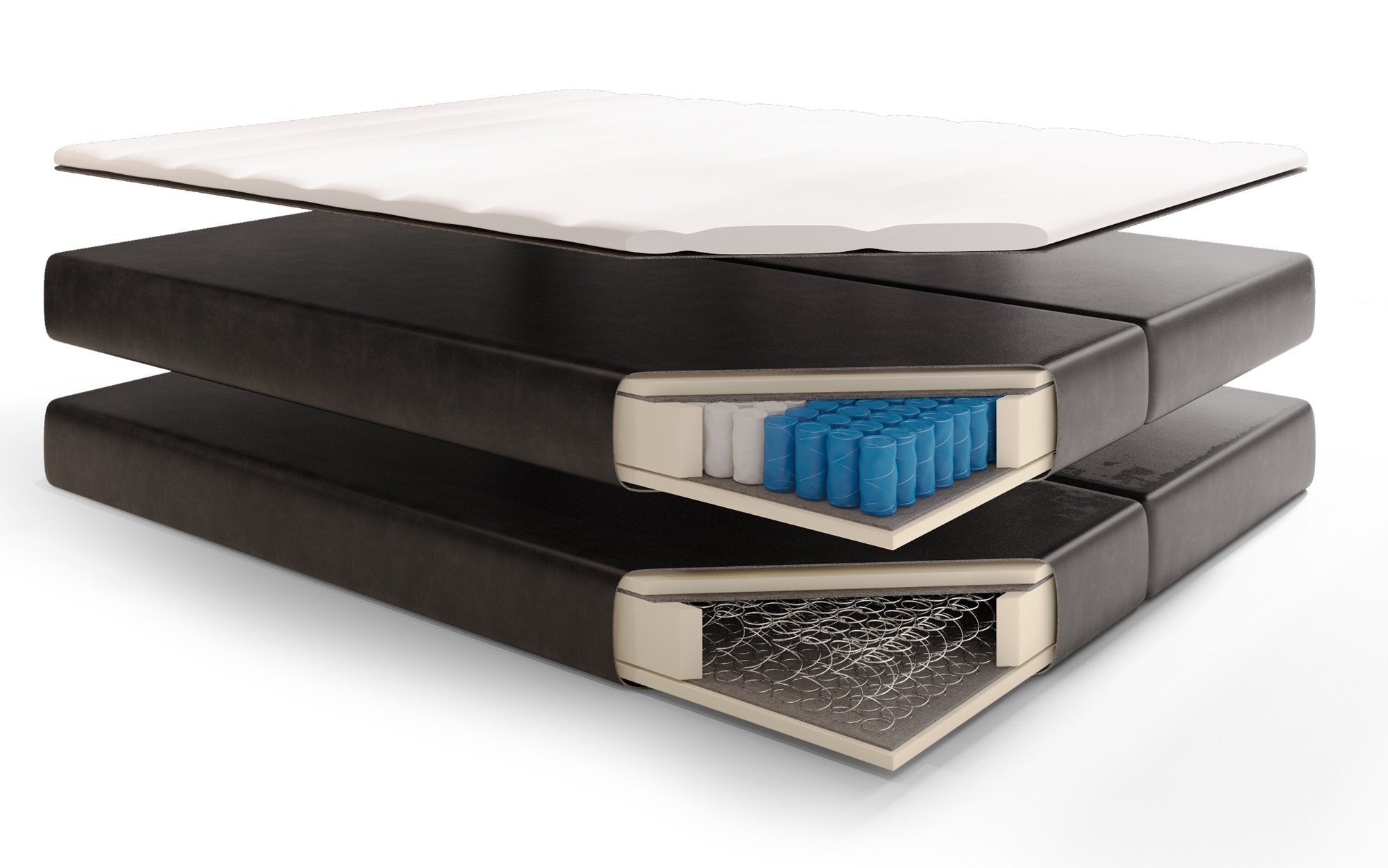 Luxuriöses Boxspringbett Sonno: LED, USB, Stauraum – Ultimativer Schlafkomfort