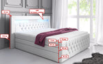 Lade das Bild in den Galerie-Viewer, Luxuriöses Boxspringbett Sonno: LED, USB, Stauraum – Ultimativer Schlafkomfort
