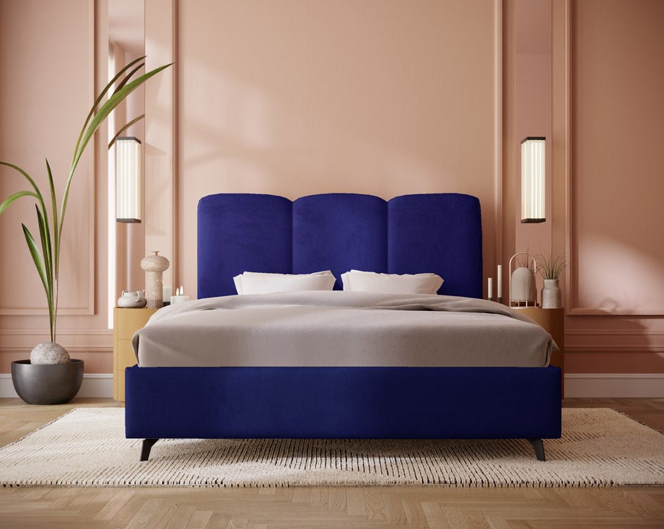Mirella Designer Samt Polsterbett – Luxuriöser Komfort für Ihr Schlafzimmer