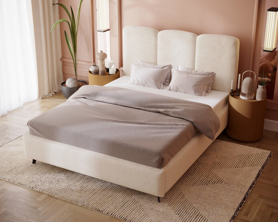 Mirella Designer Samt Polsterbett – Luxuriöser Komfort für Ihr Schlafzimmer