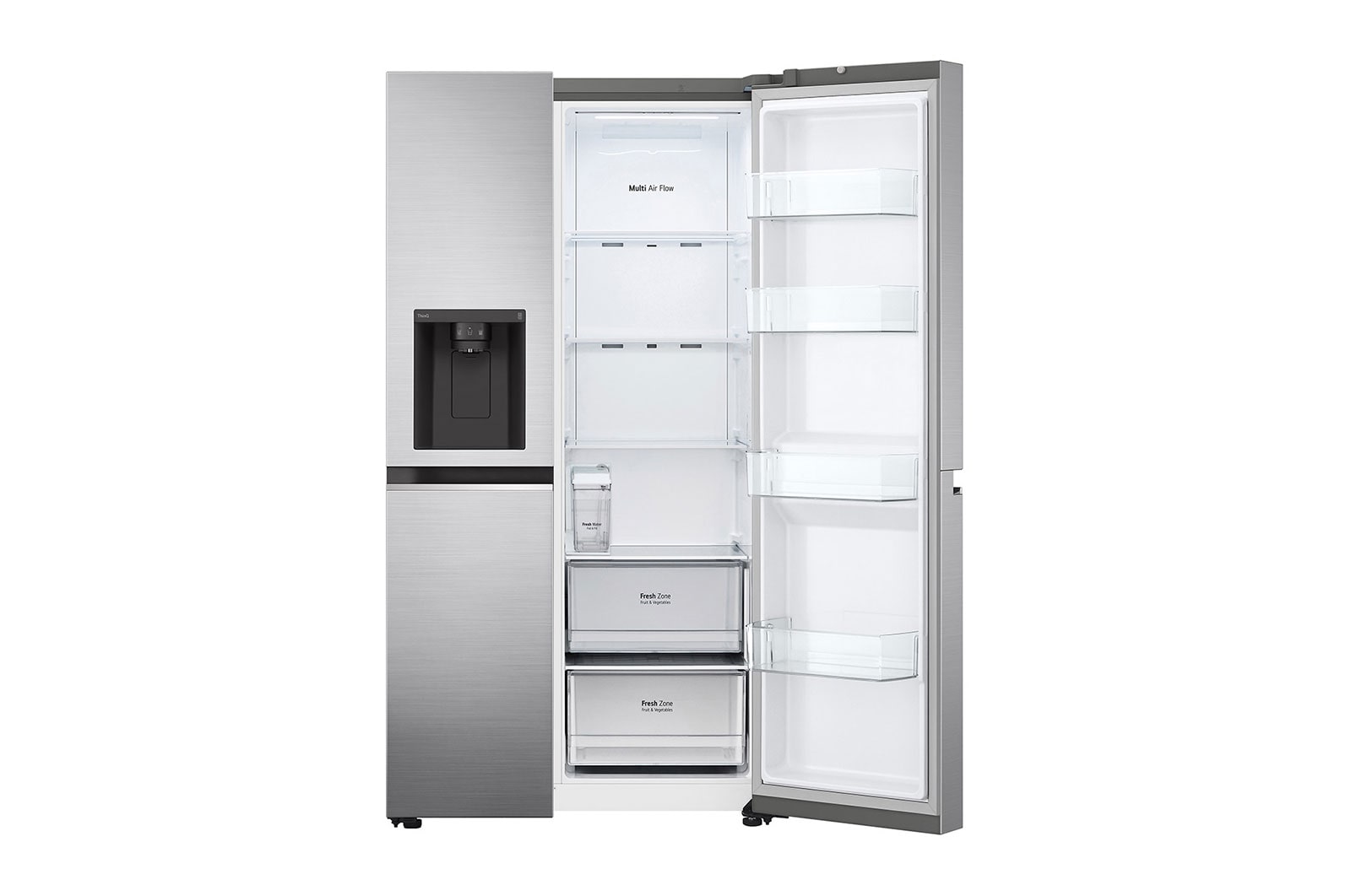 LG GSLV71PZTE Side-by-Side Kühlschrank: 635L, Eis-, Wasser-, No Frost Technologie