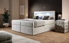 Luxuriöses Amélie Boxspringbett aus Samt mit LED-Beleuchtung und viel Stauraum