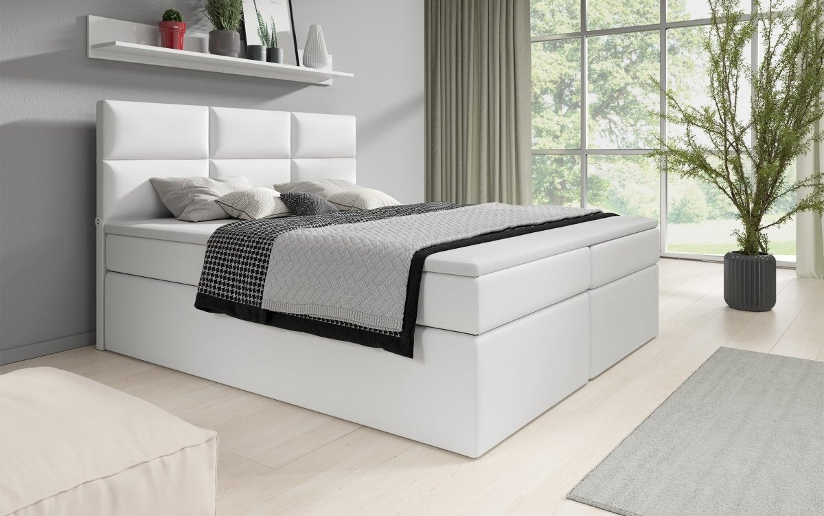 Carito Boxspringbett: Luxuriöses Schlafparadies mit 6 Stauraumfächern & USB-Ladeports