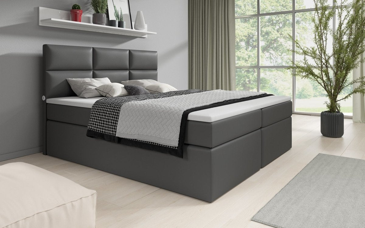 Carito Boxspringbett: Luxuriöses Schlafparadies mit 6 Stauraumfächern & USB-Ladeports