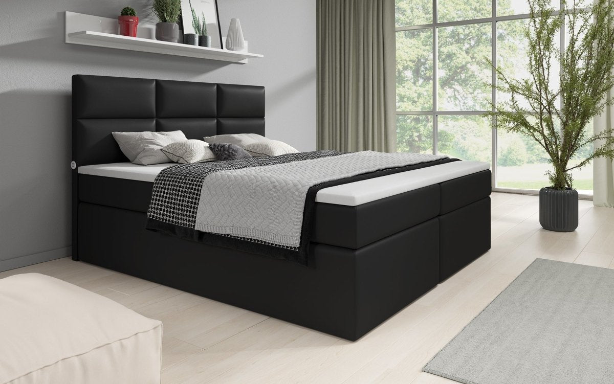 Carito Boxspringbett: Luxuriöses Schlafparadies mit 6 Stauraumfächern & USB-Ladeports